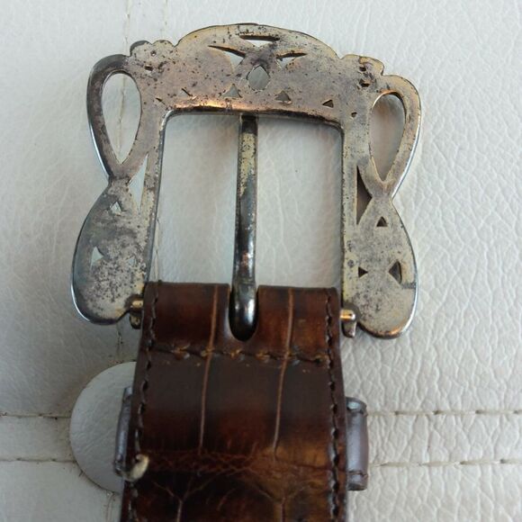 Lady Canterbury brown croco leather belt - Picture 16 of 16